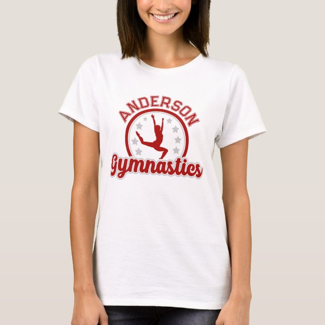 Camiseta Gimnasia AÑADIR NOMBRE Gimnast Vault Floter Atlete (Anverso)