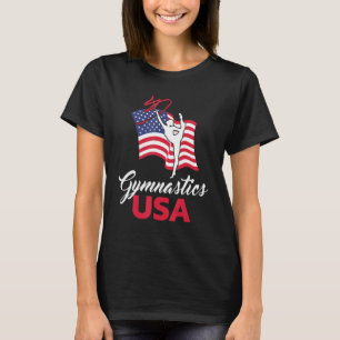 Camiseta Gimnasia Bandera Americana USA US Patriota Gimnast