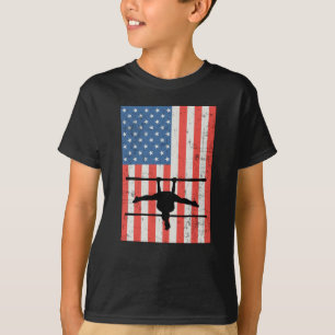 Camiseta Gimnasia Bandera Estadounidense Barras Banda Gimna
