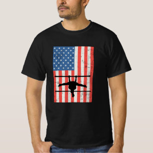 Camiseta Gimnasia Bandera Estadounidense Barras Banda Gimna