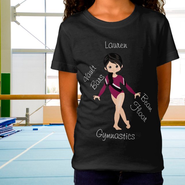 Camiseta Gimnasia Cabello Negro, Ojos Marrones, León Borgoñ (Subido por el creador)