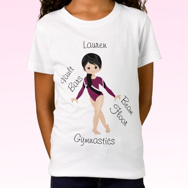 Camiseta Gimnasia Cabello Negro, Ojos Marrones, León Borgoñ (Subido por el creador)