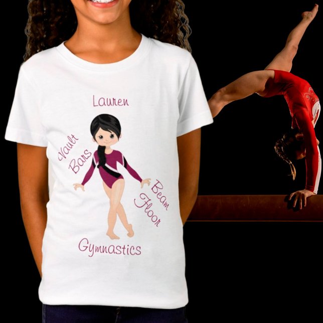 Camiseta Gimnasia Cabello Negro, Ojos Marrones, León Borgoñ (Subido por el creador)