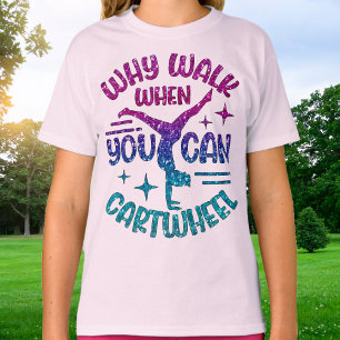 Camiseta Gimnasia Cartonera Magenta Turquesa Púrpura