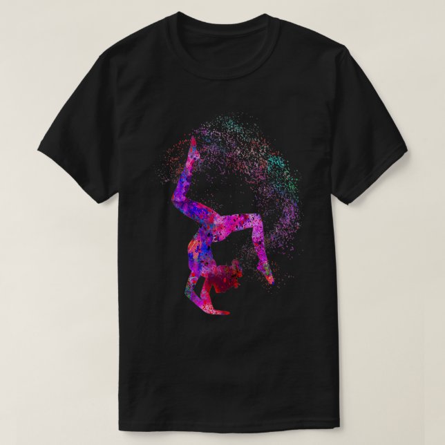 Camiseta Gimnasia chica acuarela gimnasia n regalo 5 (Diseño del anverso)