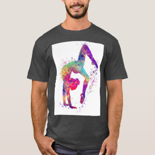 Camiseta Gimnasia Chica Tumblando Colorido Agua Art G