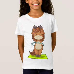 Camiseta Gimnasia con aro de fitness ecuestre