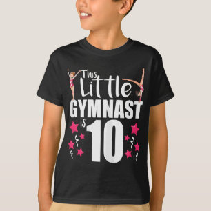 Camiseta Gimnasia De 10 Años Cumpleaños Gimnasia Tumblando 