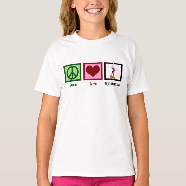 Camiseta Gimnasia de amor por la paz niños adorables (Anverso)
