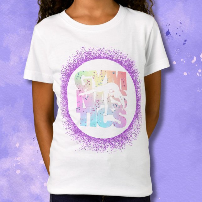 Camiseta Gimnasia de cartas confetti con Purpurina morado (Subido por el creador)