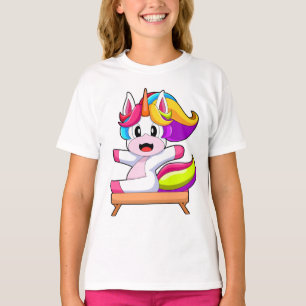 Camiseta Gimnasia de fitness de gimnasia de unicornio