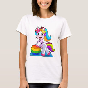 Camiseta Gimnasia de fitness de unicornio