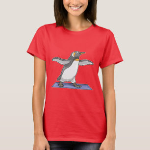 Camiseta Gimnasia de fitness de yoga de pingüino