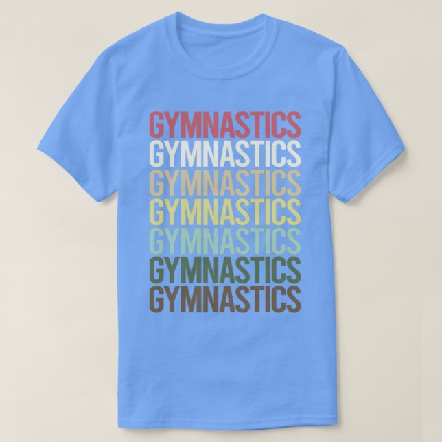 Camiseta Gimnasia de Gimnasia de Textos Coloridos (Diseño del anverso)