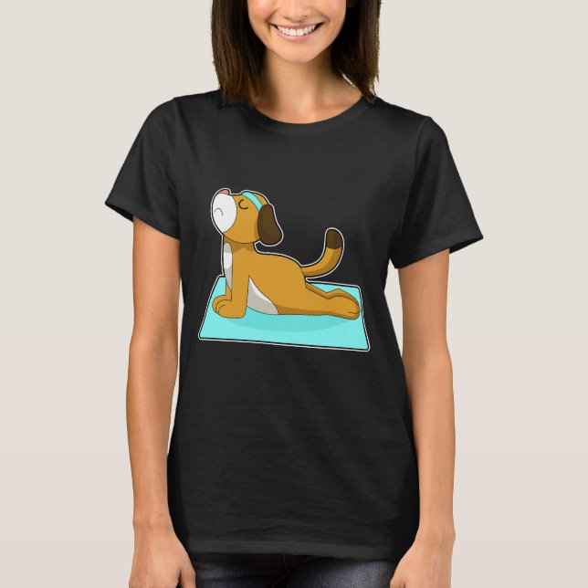 Camiseta Gimnasia de la gimnasia del yoga del perro (Anverso)