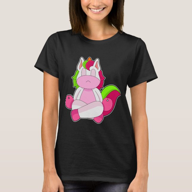Camiseta Gimnasia de la meditación del yoga de Unicorn (Anverso)