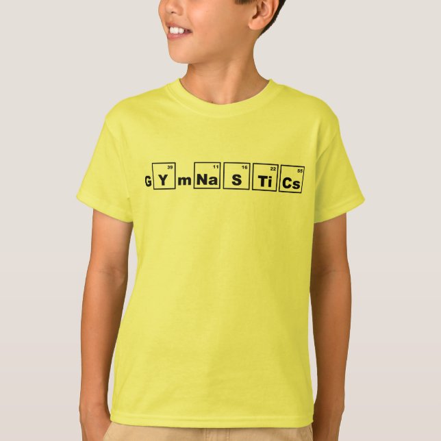 Camiseta Gimnasia de la tabla periódica (Anverso)