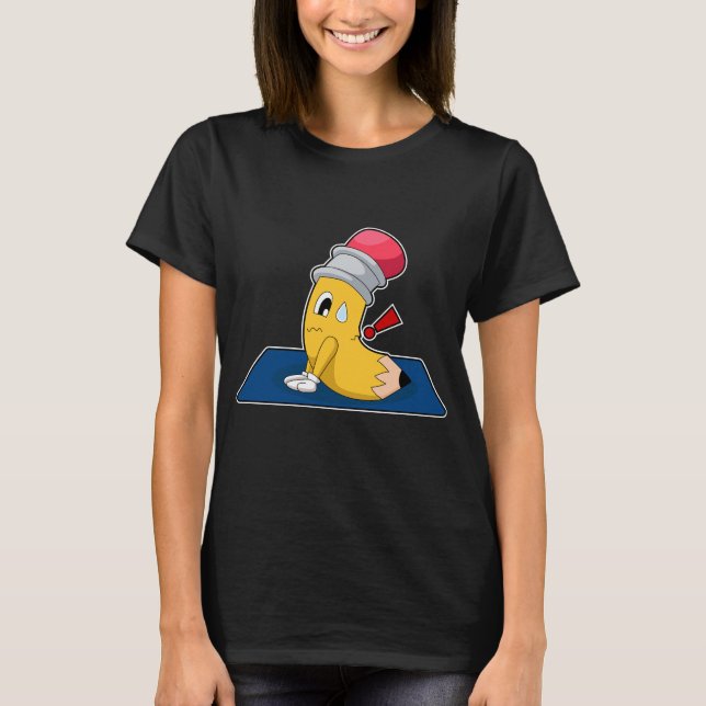 Camiseta Gimnasia de yoga con lápiz (Anverso)