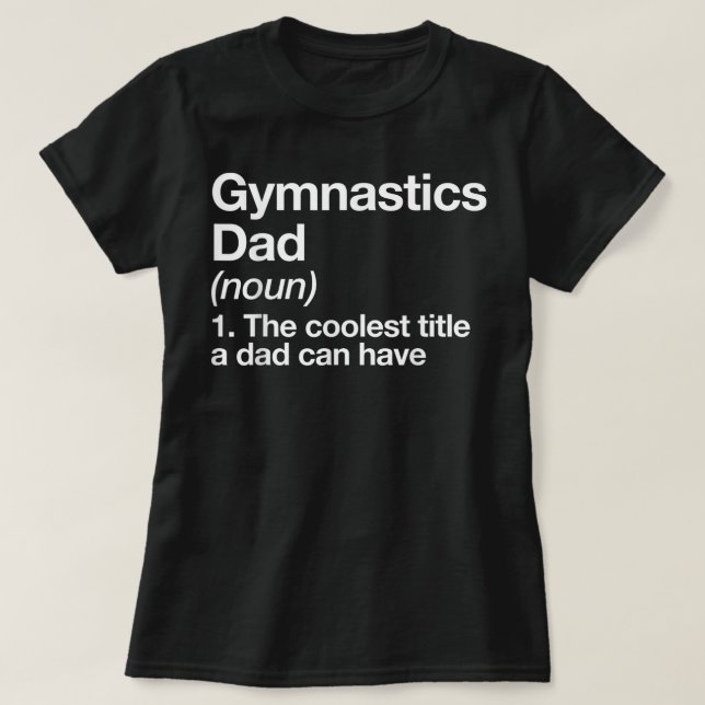 Camiseta Gimnasia definición de papá deportes divertidos (Diseño del anverso)