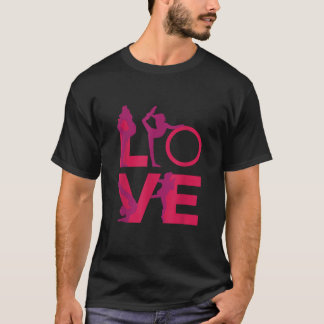 Camiseta Gimnasia divertida de amor se vuelve Chica Gif