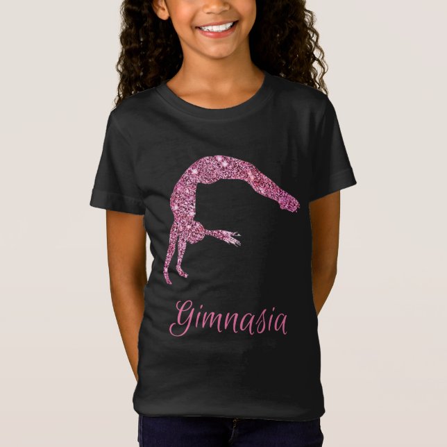 Camiseta Gimnasia (Español) Chispa rosa (Anverso)