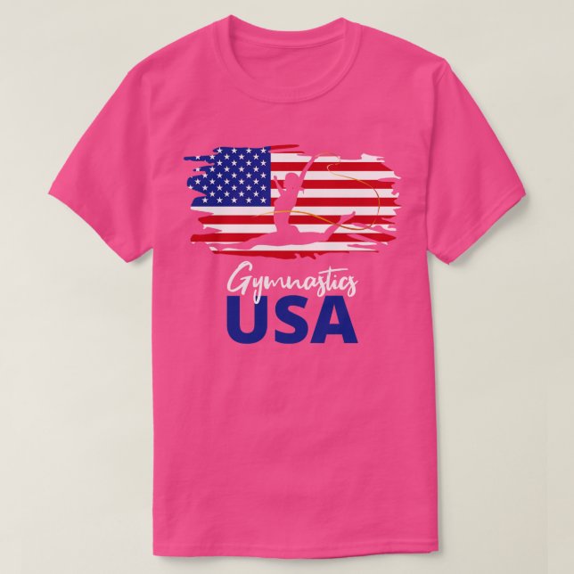 Camiseta Gimnasia Estados Unidos Bandera Estadounidense Equ (Diseño del anverso)