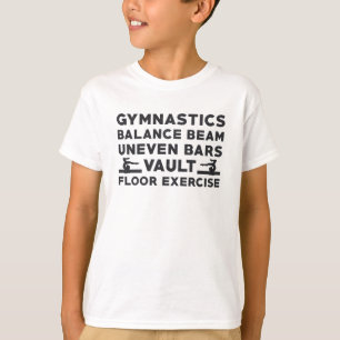 Camiseta Gimnasia Gimnasia Equilibrio Beam Uneven Bares Vau