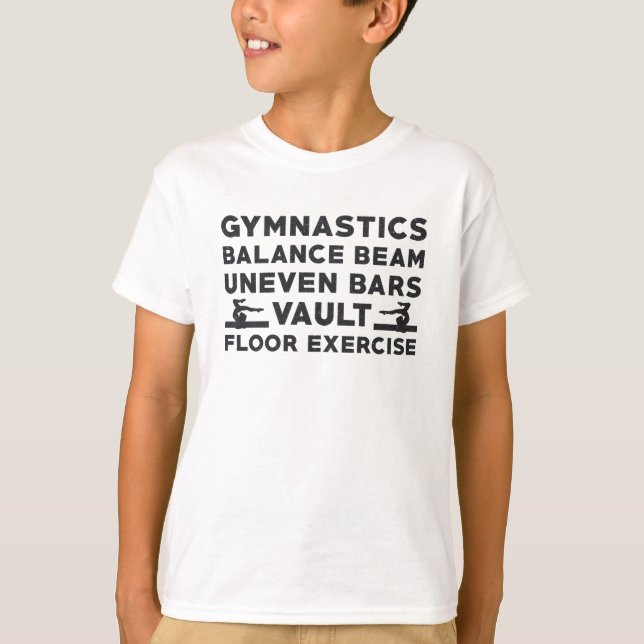 Camiseta Gimnasia Gimnasia Equilibrio Beam Uneven Bares Vau (Anverso)