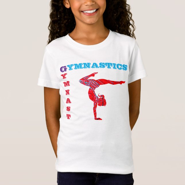 Camiseta Gimnasia Gimnasta Rojo + Azul = Púrpura Resumen (Anverso)