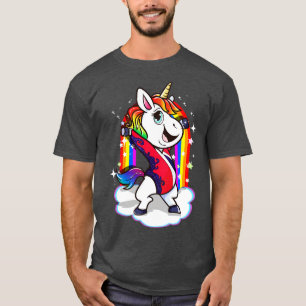 Camiseta Gimnasia Gimnasta Unicornio Chica a la madre entre