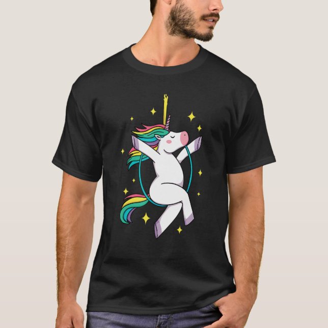 Camiseta Gimnasia gráfica de gimnastas de unicornio Acrobat (Anverso)