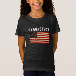 Camiseta Gimnasia Grunge Bandera Americana USA