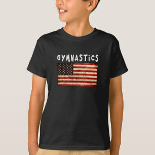 Camiseta Gimnasia Grunge Bandera Americana USA