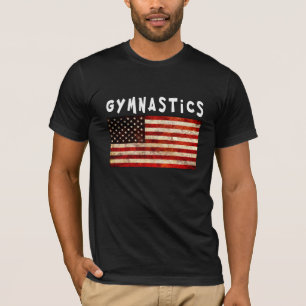 Camiseta Gimnasia Grunge Bandera Estadounidense