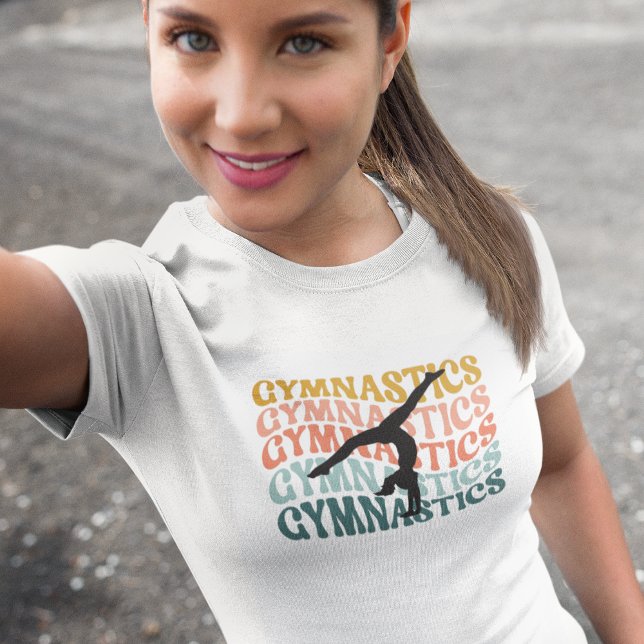 Camiseta Gimnasia Handstand Retro Wave Typografía (Subido por el creador)