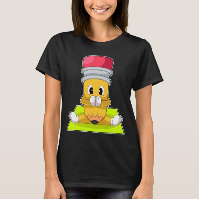 Camiseta Gimnasia Lápiz de Yoga (Anverso)