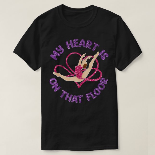Camiseta Gimnasia Mamá Mi Corazón Está En Ese Suelo (Diseño del anverso)