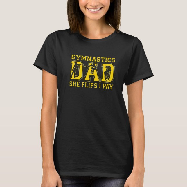 Camiseta Gimnasia masculina papá ella gira yo pago a papá g (Anverso)