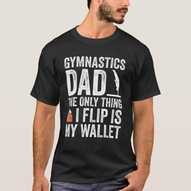 Camiseta Gimnasia masculina papá - Me Flip es mi billetera  (Anverso)