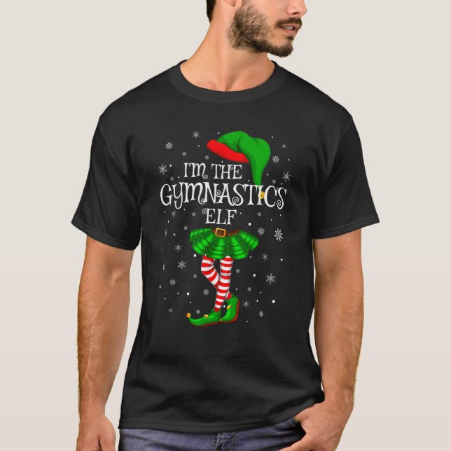 Camiseta Gimnasia Navidades elfos a juego con gir de mujere (Anverso)