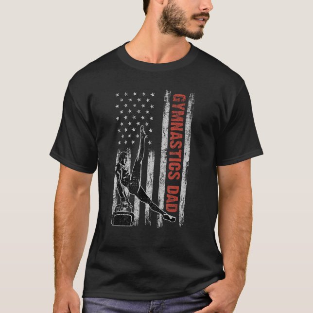 Camiseta Gimnasia Papá Bandera Americana Día del Padre 4 de (Anverso)
