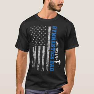 Camiseta Gimnasia papá Día del Padre de la Bandera de Estad