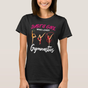Camiseta Gimnasia Porristas Solo Una Chica Que Ama La Gimna
