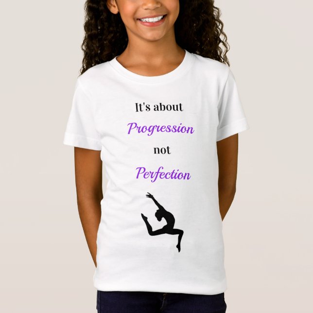 Camiseta Gimnasia Progresión No Inspiración de Perfección (Anverso)