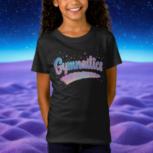 Camiseta Gimnasia purpurina Pastel Esporto Arcoiris