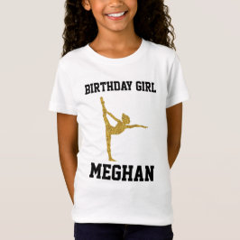 Camiseta Gimnasia Purpurina personalizada Chica de cumpleañ