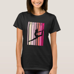 Camiseta Gimnasia retro femenina 14° 14° cumpleaños