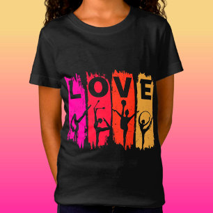 Camiseta Gimnasia rítmica amor en amarillo Naranja rojo ros