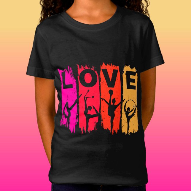 Camiseta Gimnasia rítmica amor en amarillo Naranja rojo ros (Subido por el creador)