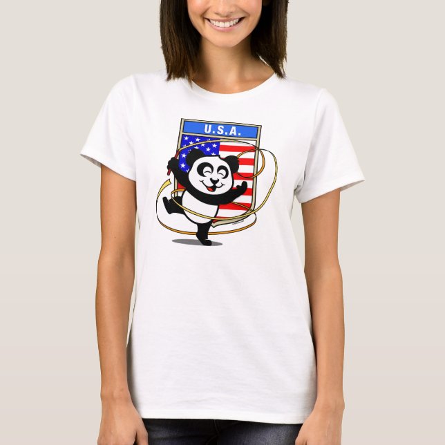 Camiseta Gimnasia rítmica de EE.UU. Panda Shirt (Anverso)